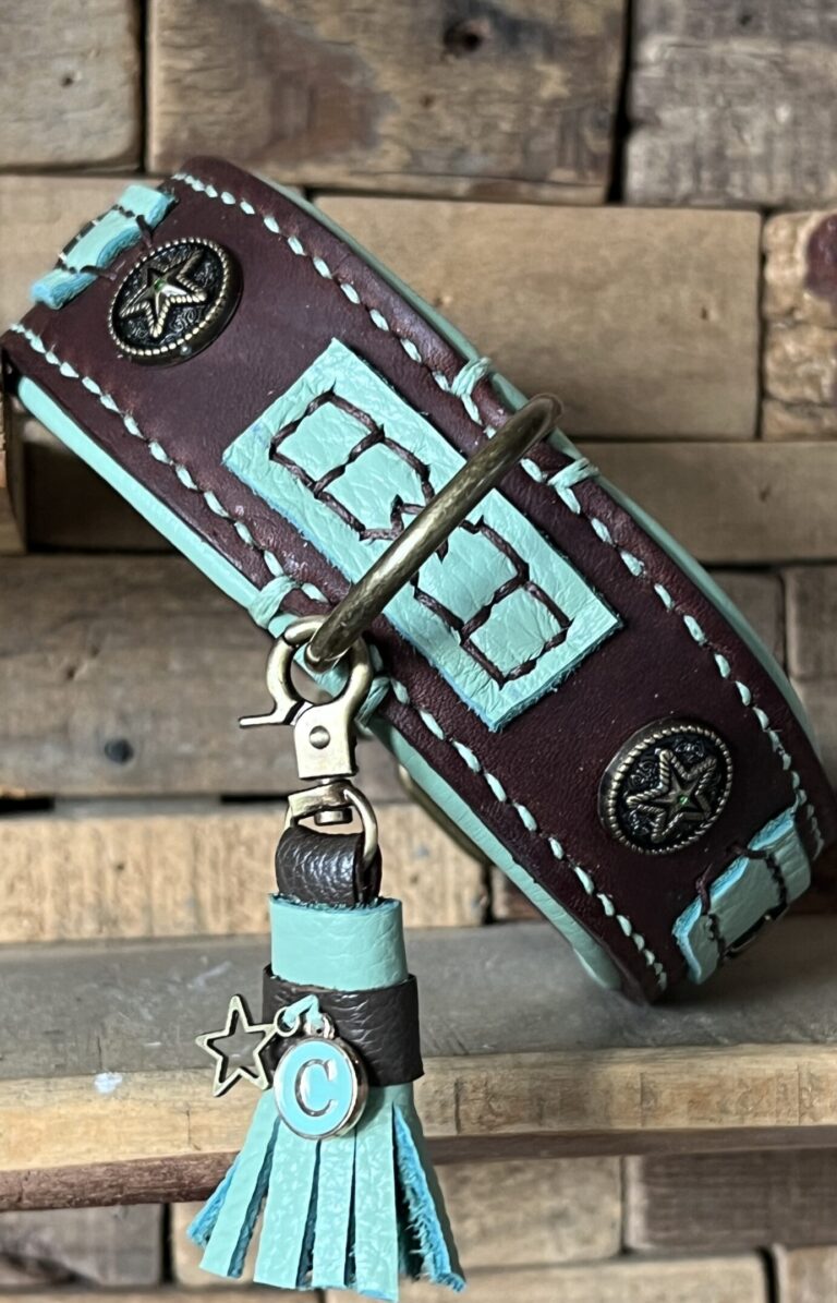 Donkerbruin leer mint nappa conchos