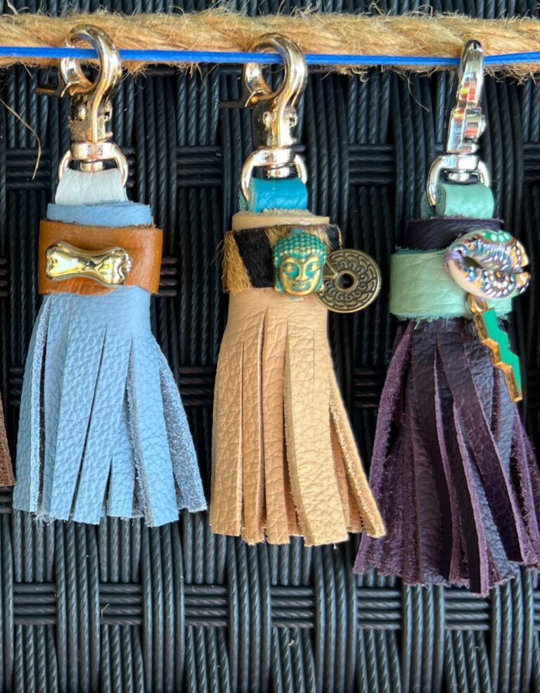 Halsband hanger Sleutelhanger tashanger nappa leer