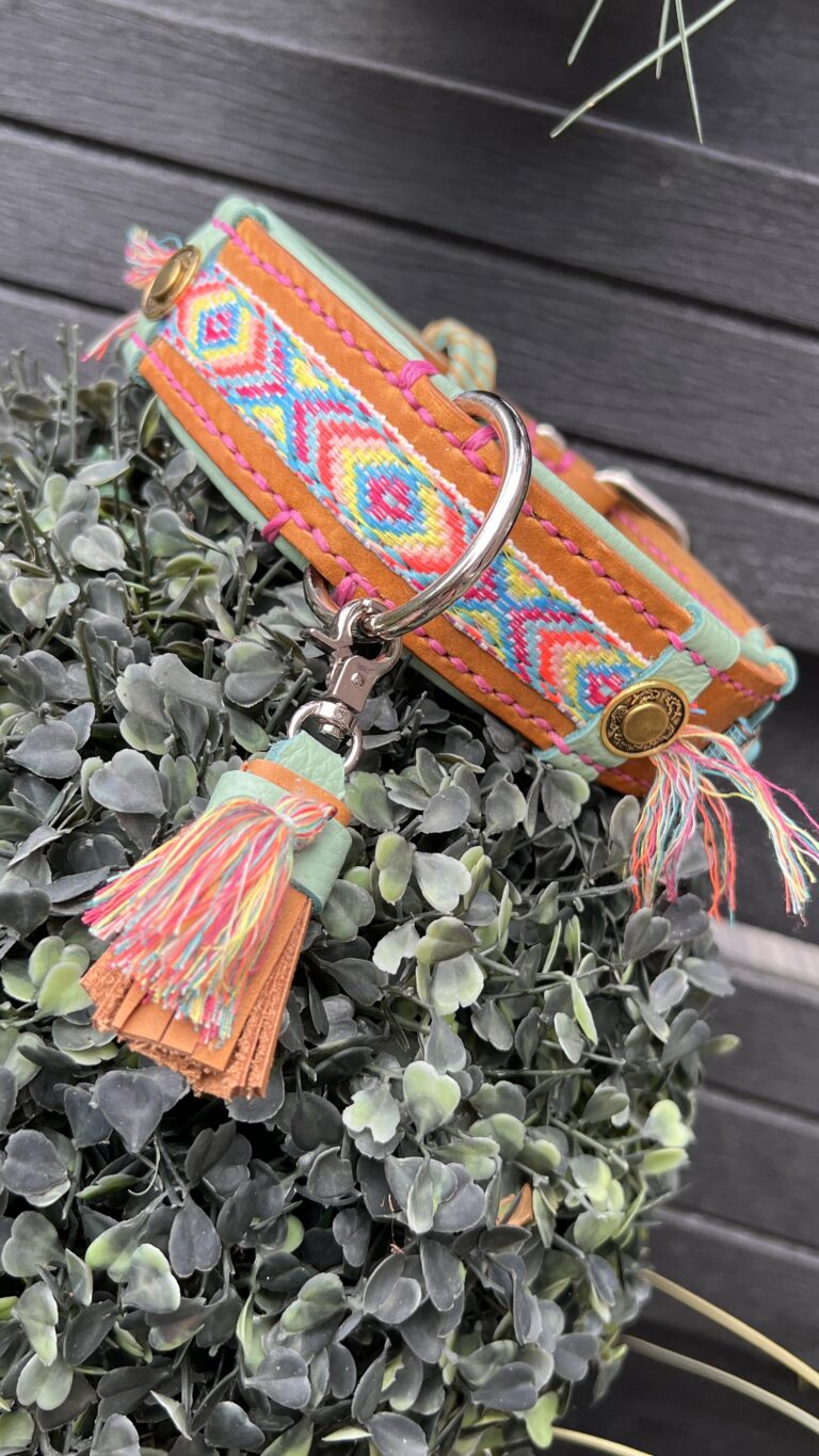 Koraal leer met Ibiza boho decor