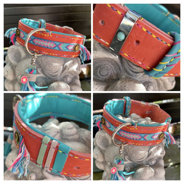 Koraal leer met Ibiza boho decor