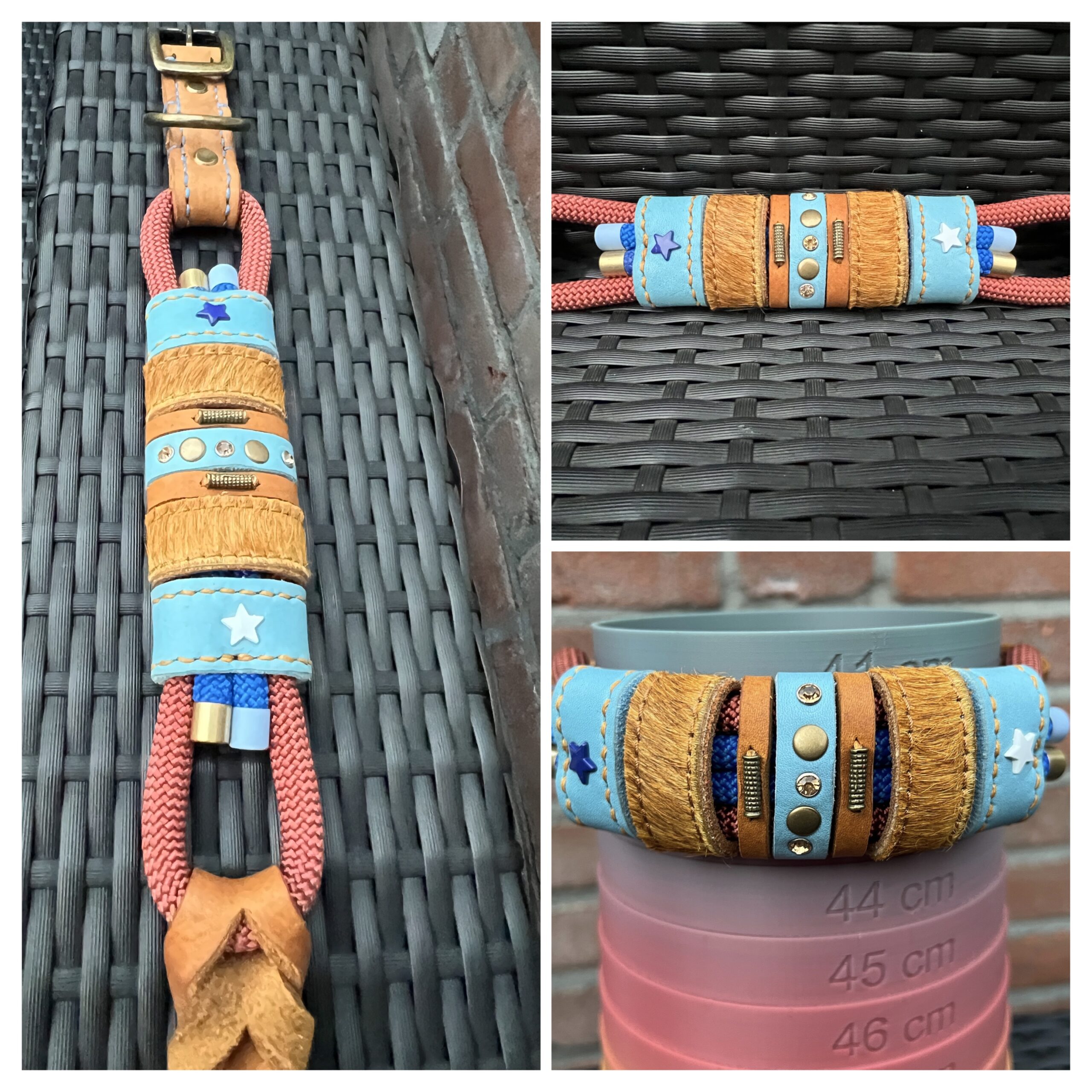 Collage lijntouw leer halsband2