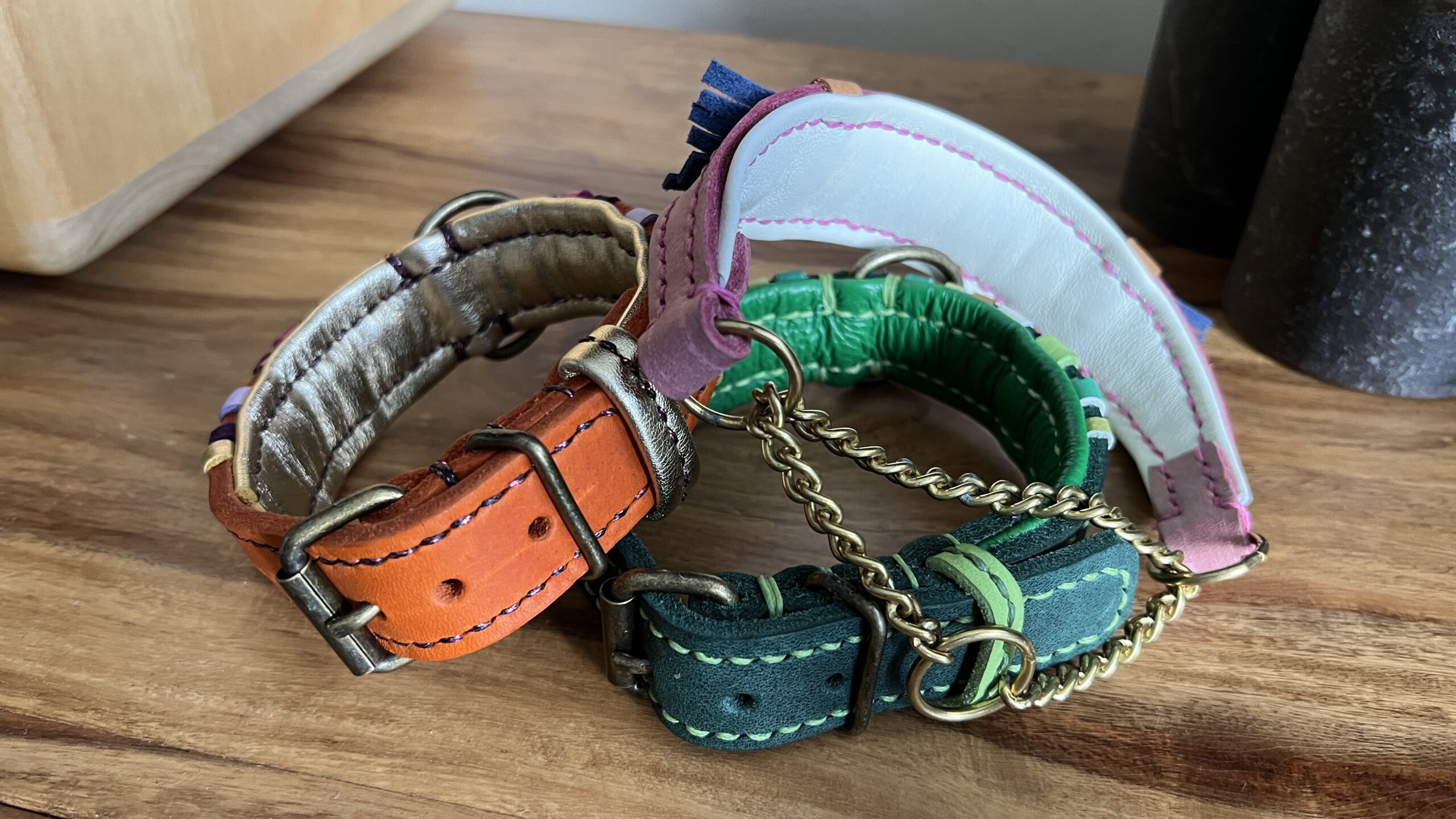Set of 3 collars for Freek, Peppa and Hecksy